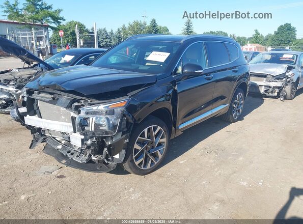 5NMS5DAL8PH583695 2023 HYUNDAI SANTA FE CALLIGRAPHY Black წინა მარცხენა ხედი სამი მეოთხედიდან