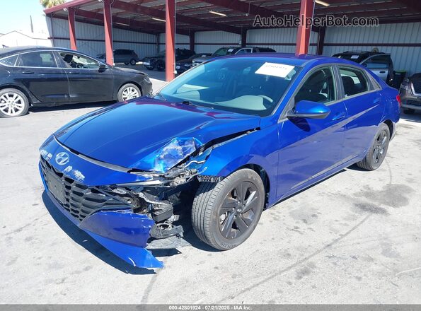 5NPLM4AG2MH051285 2021 HYUNDAI ELANTRA Blue Przód lewy
