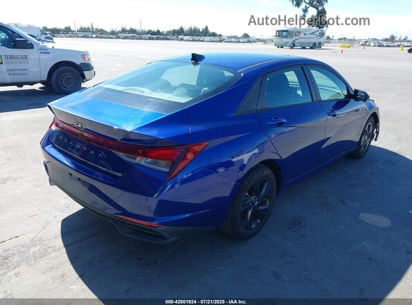 5NPLM4AG2MH051285 2021 HYUNDAI ELANTRA Blue Tył prawy