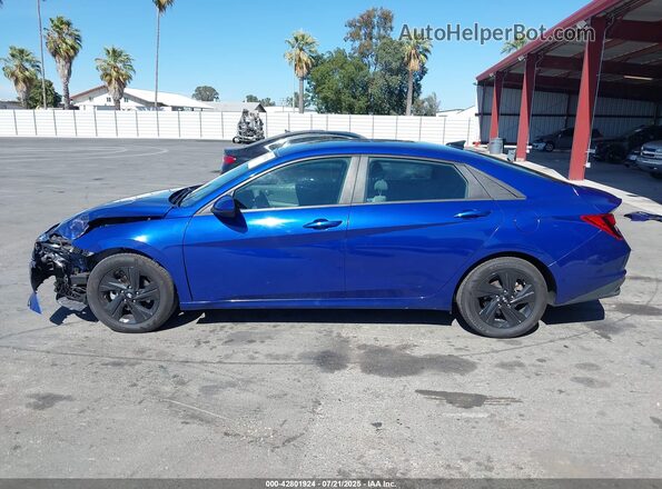 5NPLM4AG2MH051285 2021 HYUNDAI ELANTRA Blue Widok wnętrza 360 stopni