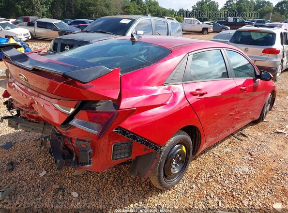 5NPLS4AG2MH029485 2021 HYUNDAI ELANTRA Red Trasero derecho