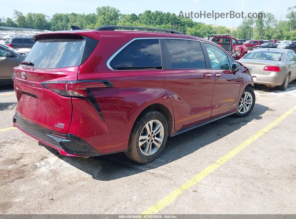 5TDDSKFC5MS036942 2021 TOYOTA SIENNA Красный Задняя правая четверть