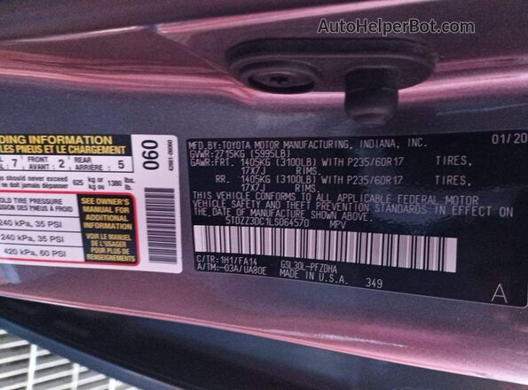 5TDZZ3DC1LS064570 2020 TOYOTA SIENNA  