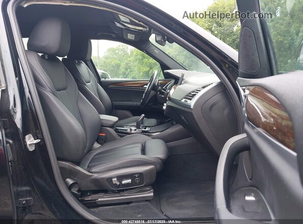 5UXTY5C03M9E36956 2021 BMW X3 Black წინა სალონის ხედი