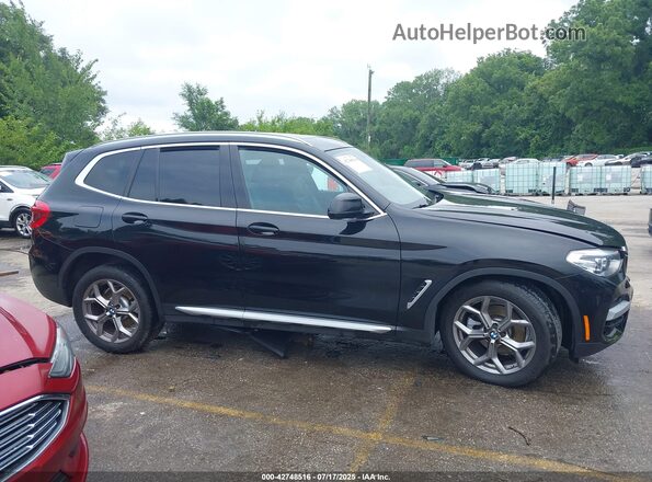 5UXTY5C03M9E36956 2021 BMW X3 Black უკანა სალონის ხედი