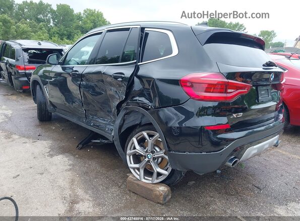 5UXTY5C03M9E36956 2021 BMW X3 Black უკანა მარცხენა