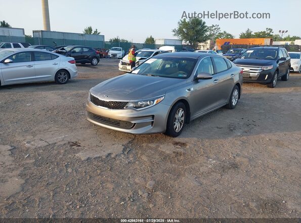 5XXGT4L39GG032473 2016 KIA OPTIMA Tan წინა მარცხენა ხედი სამი მეოთხედიდან