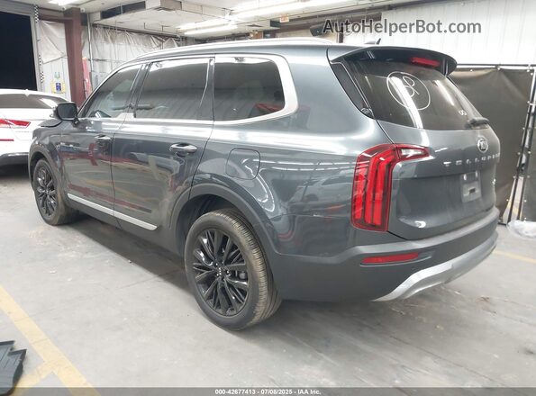 5XYP54HC3MG129095 2021 KIA TELLURIDE Gray Trasero izquierdo