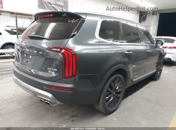 5XYP54HC3MG129095 2021 KIA TELLURIDE Gray Trasero derecho