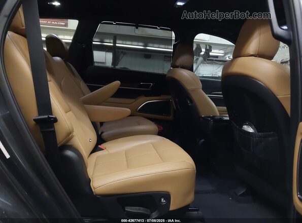 5XYP54HC3MG129095 2021 KIA TELLURIDE Gray Vista de la etiqueta del VIN