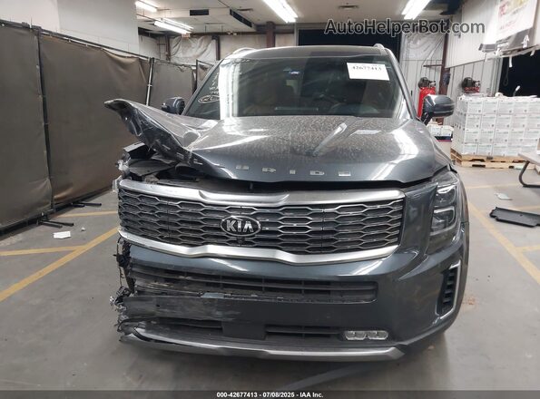 5XYP54HC3MG129095 2021 KIA TELLURIDE Gray Vista del cuadro de instrumentos