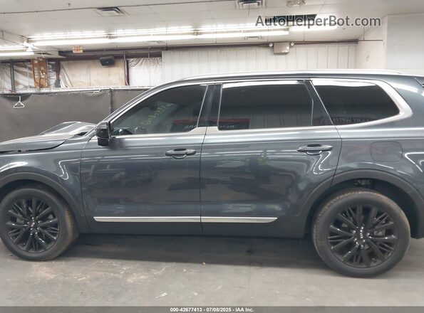 5XYP54HC3MG129095 2021 KIA TELLURIDE Gray Vista interior de 360 grados