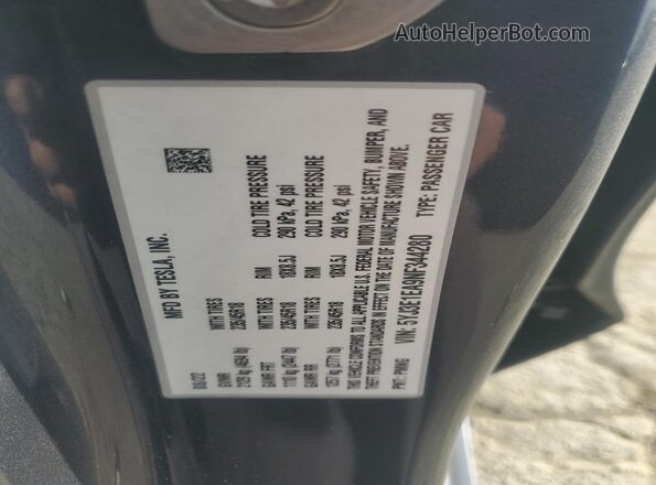 5YJ3E1EA9NF344280 2022 TESLA MODEL Серый Вид подкапотного пространства