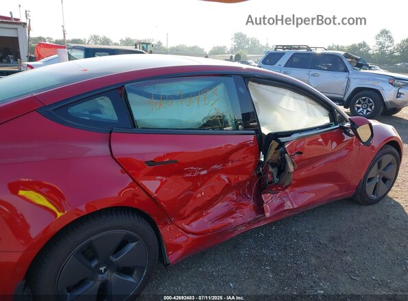 5YJ3E1EAXMF061563 2021 TESLA MODEL 3 Red 