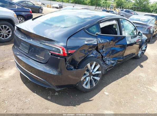 5YJ3E1EB1SF929424 2025 TESLA MODEL 3 Gray Trasero derecho