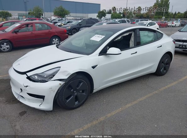 5YJ3E1EB3PF634557 2023 TESLA MODEL 3 White წინა მარცხენა ხედი სამი მეოთხედიდან