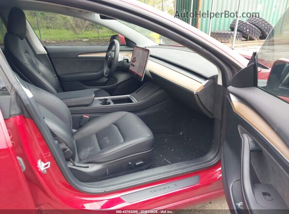 5YJ3E1EBXMF032539 2021 TESLA MODEL 3 Red წინა სალონის ხედი