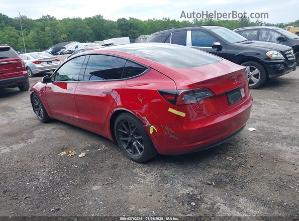 5YJ3E1EBXMF032539 2021 TESLA MODEL 3 Red უკანა მარცხენა