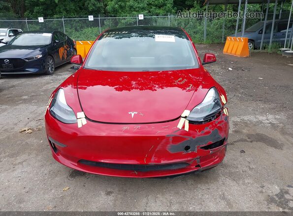 5YJ3E1EBXMF032539 2021 TESLA MODEL 3 Red წინა პანელის ხედი