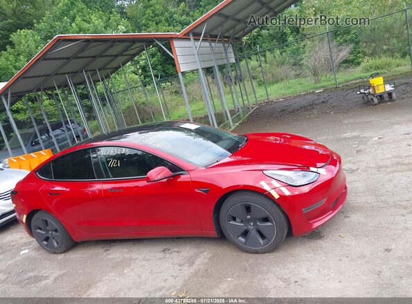 5YJ3E1EBXMF032539 2021 TESLA MODEL 3 Red ხელსაწყოთა პანელის ხედი