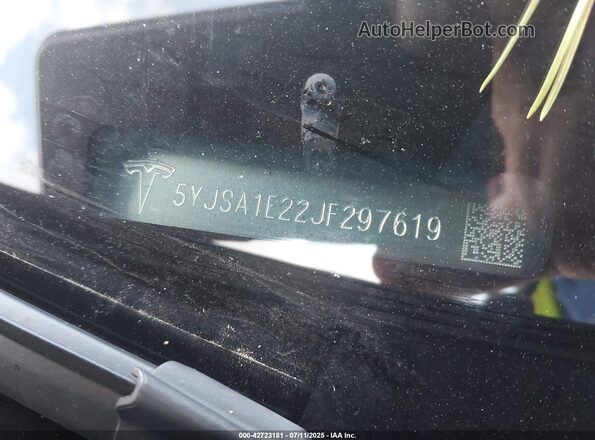 5YJSA1E22JF297619 2018 TESLA MODEL S Blue Вид підкапотного простору
