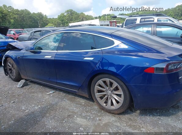 5YJSA1E22JF297619 2018 TESLA MODEL S Blue Вид задньої частини салону
