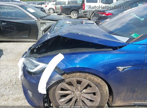5YJSA1E22JF297619 2018 TESLA MODEL S Blue Вид спереду