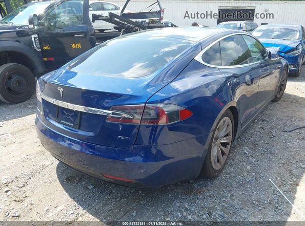 5YJSA1E22JF297619 2018 TESLA MODEL S Blue Задня права чверть