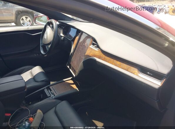5YJSA1E28LF411156 2020 TESLA MODEL S Red Widok wnętrza z przodu