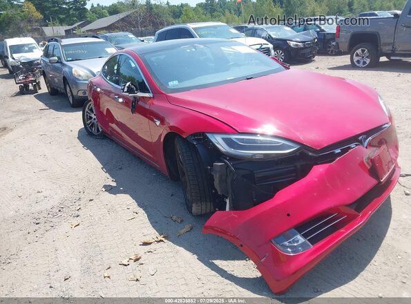5YJSA1E28LF411156 2020 TESLA MODEL S Red Widok wnętrza z tyłu