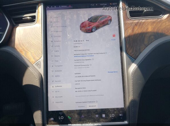 5YJSA1E28LF411156 2020 TESLA MODEL S Red 