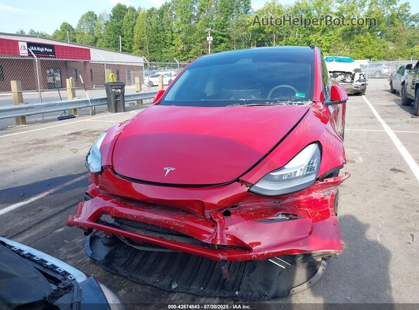 5YJYGDEE8MF285788 2021 TESLA MODEL Y Red Вид панелі приладів