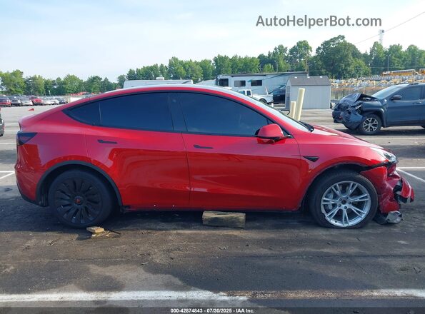 5YJYGDEE8MF285788 2021 TESLA MODEL Y Red Вид щитка приладів
