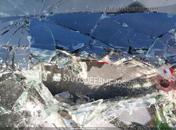 5YJYGDEE8MF285788 2021 TESLA MODEL Y Red Вид підкапотного простору