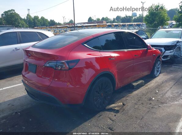5YJYGDEE8MF285788 2021 TESLA MODEL Y Red Задня права чверть