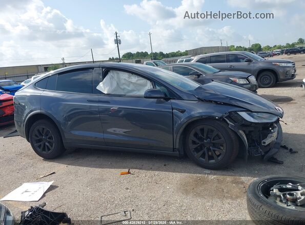 7SAXCDE57NF345653 2022 TESLA MODEL X Gray Instrument cluster view