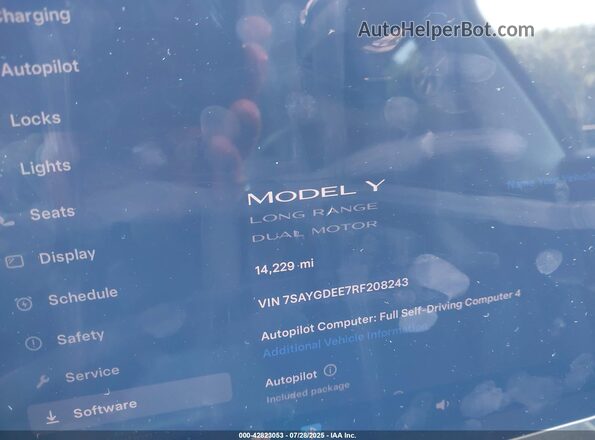 7SAYGDEE7RF208243 2024 TESLA MODEL Y Black 