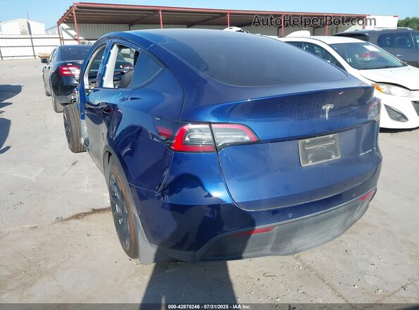 7SAYGDEE9NF443673 2022 TESLA MODEL Y Blue Rear left