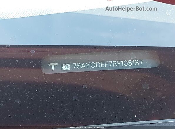7SAYGDEF7RF105137 2024 TESLA MODEL Y Red Engine compartment view