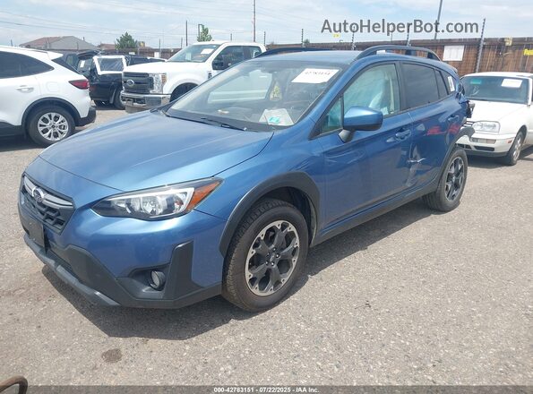 JF2GTAPC1MH302904 2021 SUBARU CROSSTREK Blue Առջևի ձախ երեք քառորդ տեսարան