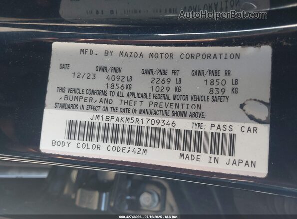 JM1BPAKM5R1709346 2024 MAZDA 3 Dark Blue 