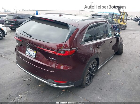 JM3KKEHA2R1157041 2024 MAZDA CX-90 PHEV Burgundy Rear right