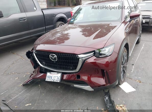 JM3KKEHA2R1157041 2024 MAZDA CX-90 PHEV Burgundy Rear interior view