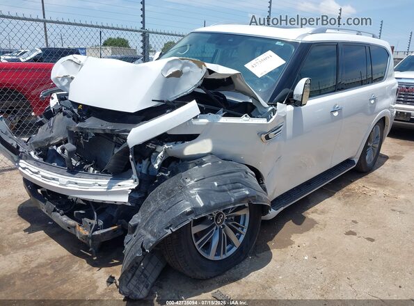 JN8AZ2AF3P9755257 2023 INFINITI QX80 White Առջևի ձախ երեք քառորդ տեսարան