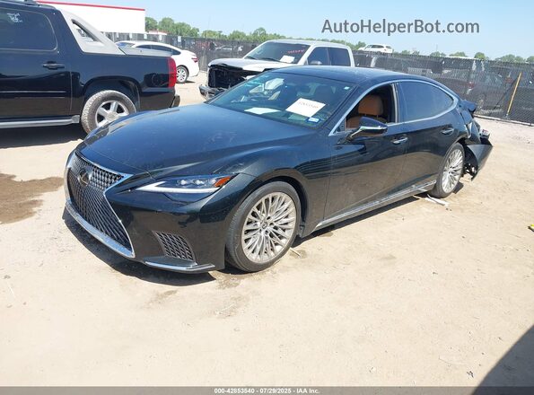 JTHD51FF5R5019629 2024 LEXUS LS 500 Black წინა მარცხენა ხედი სამი მეოთხედიდან