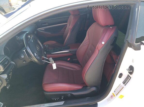 JTHHA5BC8J5008578 2018 LEXUS RC White Widok wnętrza z przodu