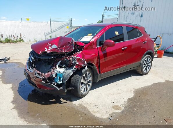 KL4CJASB2MB323551 2021 BUICK ENCORE Burgundy Առջևի ձախ երեք քառորդ տեսարան