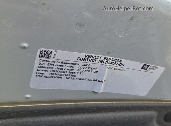 KL79MPS28RB145126 2024 CHEVROLET TRAILBLAZER  Vista del compartimento del motor