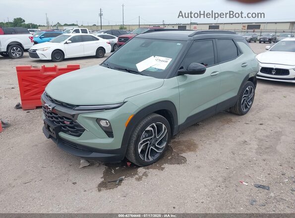 KL79MTSL8RB056965 2024 CHEVROLET TRAILBLAZER Green წინა მარცხენა ხედი სამი მეოთხედიდან