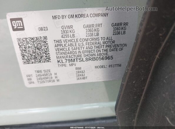 KL79MTSL8RB056965 2024 CHEVROLET TRAILBLAZER Green ძრავის განყოფილების ხედი